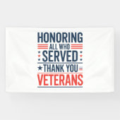 感謝の日に仕えたすべての名誉退役軍人 横断幕 (横)