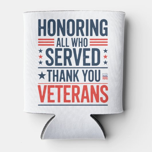 感謝の日に仕えたすべての名誉退役軍人 缶クーラー (正面)