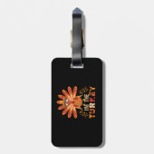 感謝の日のための七面鳥と夏の紅葉 ラゲッジタグ (裏面縦)