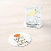 感謝の日のコースターをぐらつかせるまでゴブル ラウンドペーパーコースター (インサイチュ)