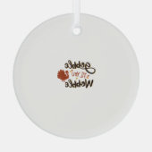 感謝の日のタークおもしろいーのぐらつかせる ガラスオーナメント (裏面)