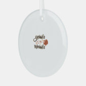 感謝の日のタークおもしろいーのぐらつかせる ガラスオーナメント (正面左)