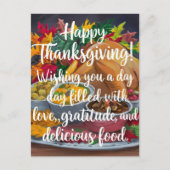 感謝の日の愛と感謝 シーズンポストカード (正面)