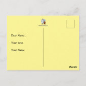 感謝の日イエローポストカード ポストカード (裏面)