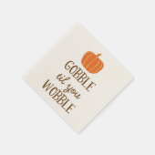 感謝の日ナプキンを与えるまでゴブル スタンダードカクテルナプキン (角)