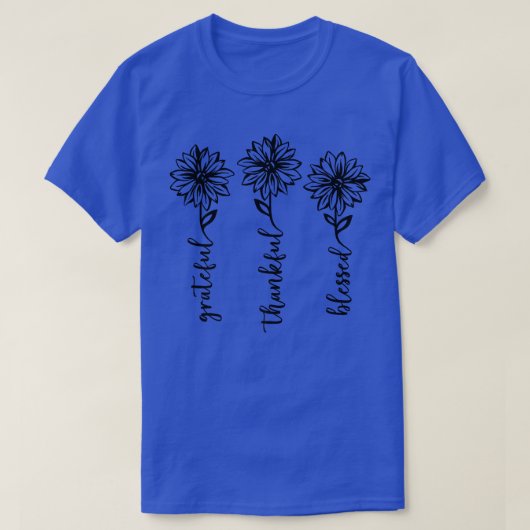 感謝の日賛美花幸せ秋Tha Tシャツ (デザイン正面)