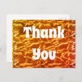 感謝の明るいオレンジ色のアブストラクトをありがとう ポストカード (正面/裏面)
