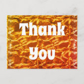 感謝の明るいオレンジ色のアブストラクトをありがとう ポストカード (正面)