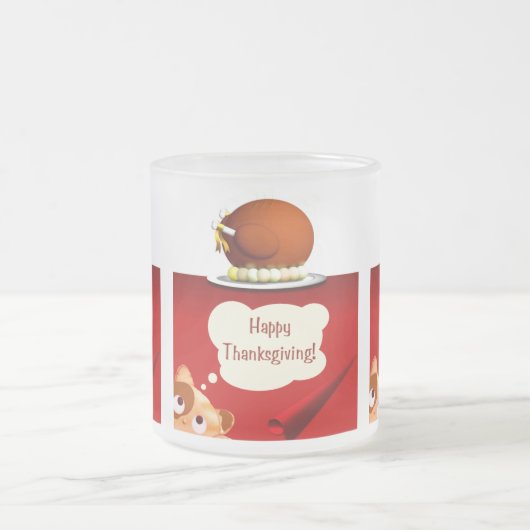 感謝の曇りガラスのマグカップ フロストグラスマグカップ (中央)