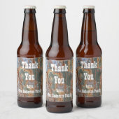 感謝の木の素朴樹皮抽象芸術感謝 ビールラベル (ボトル)