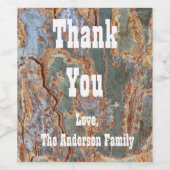 感謝の木の素朴樹皮抽象芸術感謝 ワインラベル (シングルラベル)