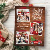 感謝の木賛美車の格子状テープ ポストカード