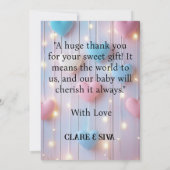 「感謝の束:ベビーサンキューカード サンキューカード (裏面)
