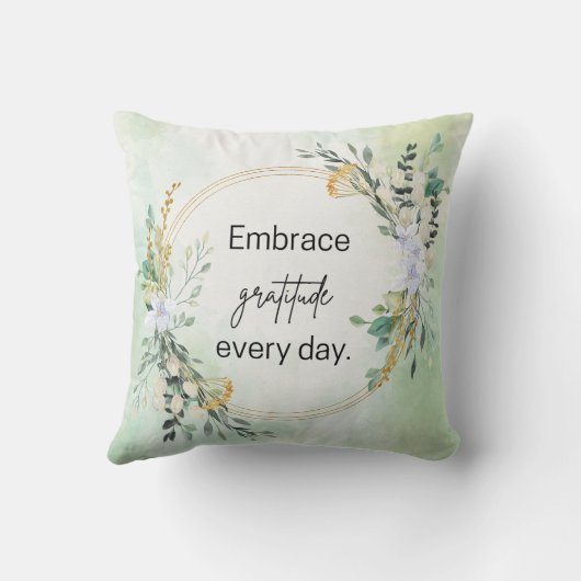 感謝の枕を抱く クッション (裏面)