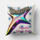 感謝の枕感動的 – マインドフルネス装飾 クッション (裏面)