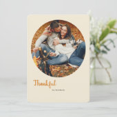感謝の楕円形のフォトカード シーズンカード (スタンド正面)