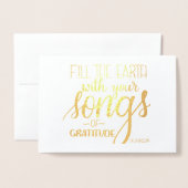 感謝の歌， C.H. Spurgeon引用文, Christian 箔カード (封筒付き正面)