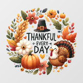 感謝の毎日トルコの窓にしがみつく ウィンドウサイン (シート)