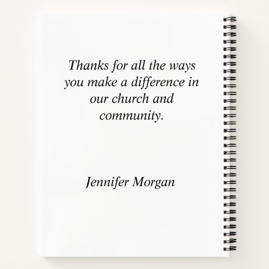 感謝の気持ちありがとうギフト ノートブック (裏面)