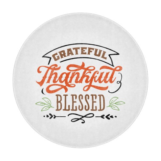 感謝の気持ちあ賛美る感謝の休暇 カッティングボード (正面)