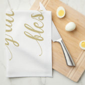 感謝の気持ちあ賛美る感謝の休暇 キッチンタオル (四つ折り)