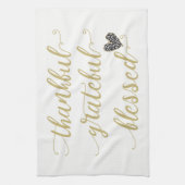 感謝の気持ちあ賛美る感謝の休暇 キッチンタオル (縦)