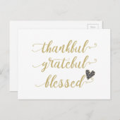 感謝の気持ちあ賛美る感謝の休暇 シーズンポストカード (正面/裏面)