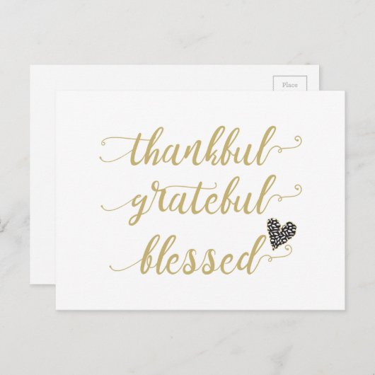 感謝の気持ちあ賛美る感謝の休暇 シーズンポストカード (正面/裏面)