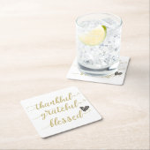 感謝の気持ちあ賛美る感謝の休暇 スクエアペーパーコースター (インサイチュ)