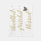 感謝の気持ちあ賛美る感謝の休暇 フリースブランケット (正面)