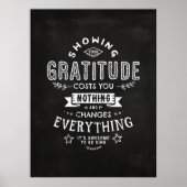 感謝の気持ちがすべてを変え感動的引用文 ポスター (正面)