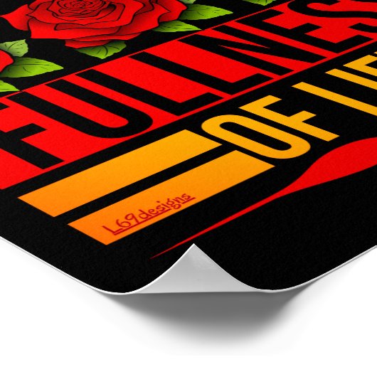 感謝の気持ちが人生の充足を解インスパイアき放つ ポスター (角)