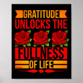 感謝の気持ちが人生の充足を解インスパイアき放つ ポスター (正面)
