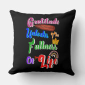 感謝の気持ちが人生の豊かさを解き放つ クッション (正面)