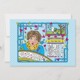 感謝の気持ちが大切なフラットカード 7"x5"