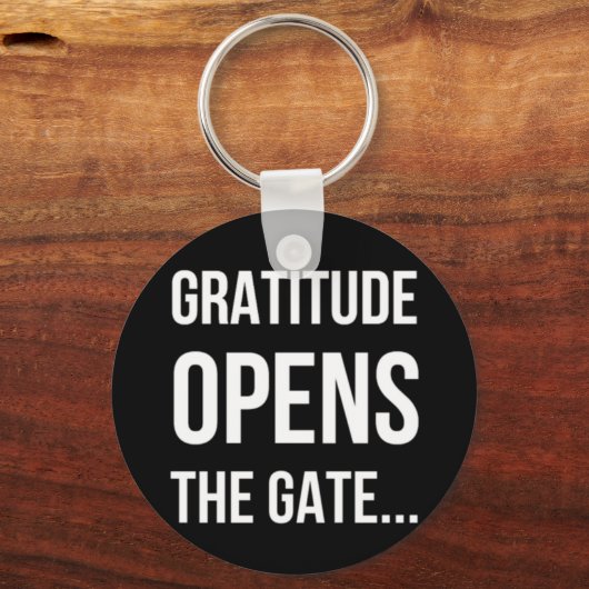 感謝の気持ちが門の引用文を開感動的く キーホルダー (正面)
