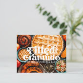 感謝の気持ちでいっぱいだ幸せな感謝祭 シーズンポストカード (スタンド正面)