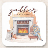 感謝の気持ちでいっぱいの集まり コースター (正面)