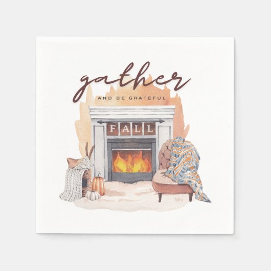 感謝の気持ちでいっぱいの集まり スタンダードカクテルナプキン (正面)