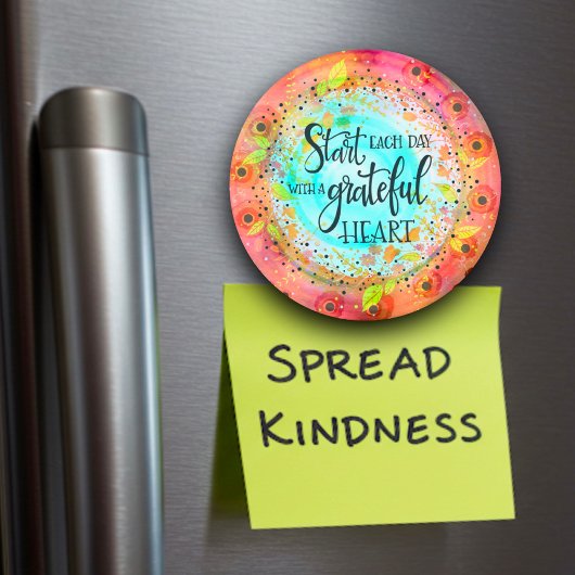 感謝の気持ちで一日をスタートするハート マグネット