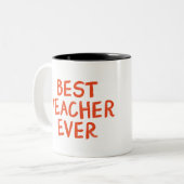 感謝の気持ちで先生の日を燃やす ツートーンマグカップ (正面左)