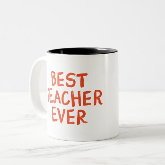 感謝の気持ちで先生の日を燃やす ツートーンマグカップ (正面左)