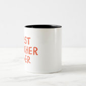 感謝の気持ちで先生の日を燃やす ツートーンマグカップ (中央)