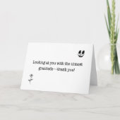 感謝の気持ちで君を見ている サンキューカード (正面)
