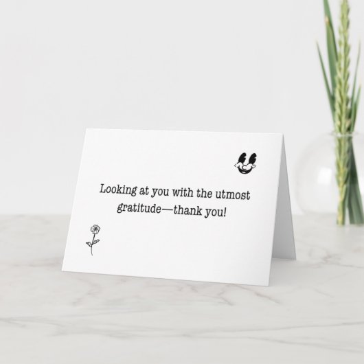 感謝の気持ちで君を見ている サンキューカード (正面)