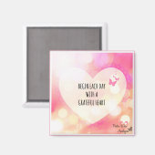 感謝の気持ちで毎日をハート マグネット (正面/裏面)