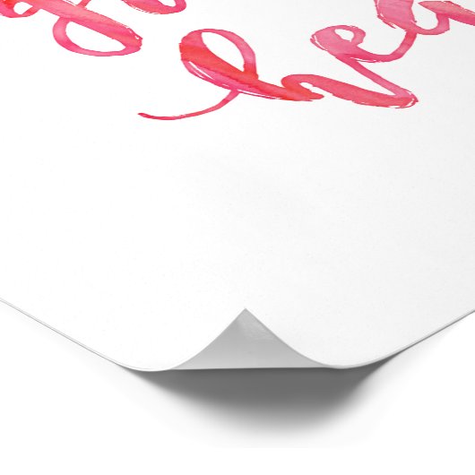 感謝の気持ちで毎日を始めるハートプリント ポスター (角)