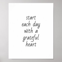 感謝の気持ちで毎日ハートを始める ポスター