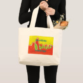 感謝の気持ちで素敵な一日とより良い夜を ラージトートバッグ (正面(商品))