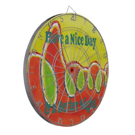 感謝の気持ちで素敵な日と良い夜を過ごす ダーツボード (正面左)